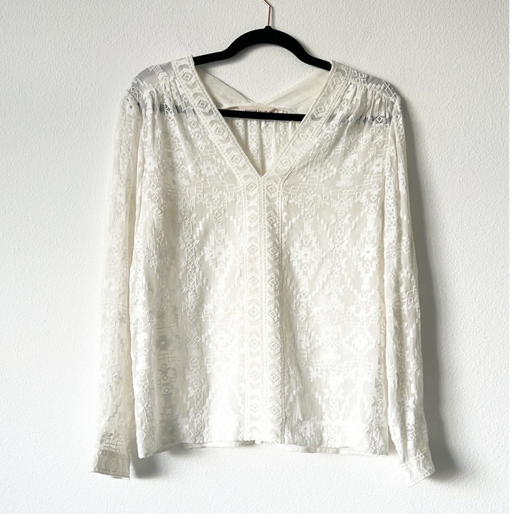 REBECCA TAYLOR - Embellished Chiffon Blouse
